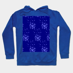 Blue snowflakes. Christmas winter Hoodie